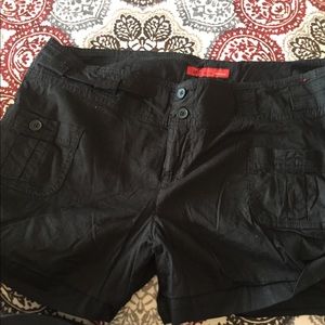 Black cargo shorts
